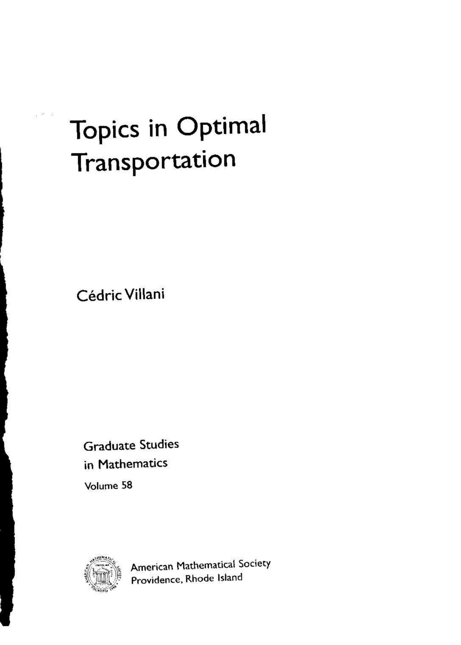 1 0aopzPqU (Graduate Studies in Mathematics,058) Cedric Villani