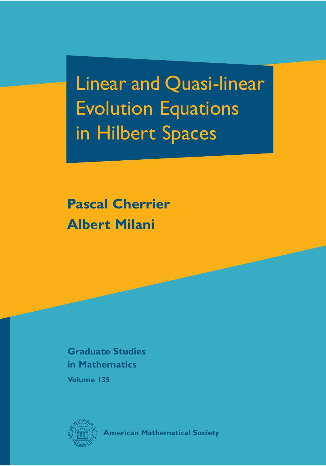 1 5QJiDZy7 (Graduate Studies in Mathematics,135) Milani, Albert J.  Cherrier, Pascal