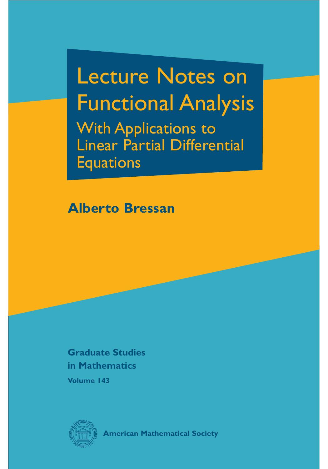 1 BBcWaltb (Graduate Studies in Mathematics,143) Alberto Bressan