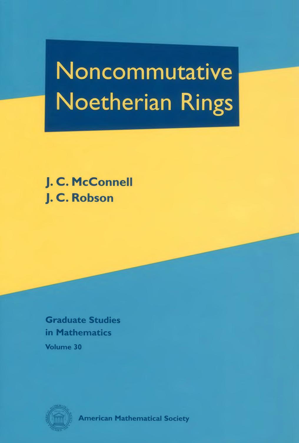 1 jmuyh8DO (Graduate Studies in Mathematics,030) J. C. McConnell and J. C. Robson