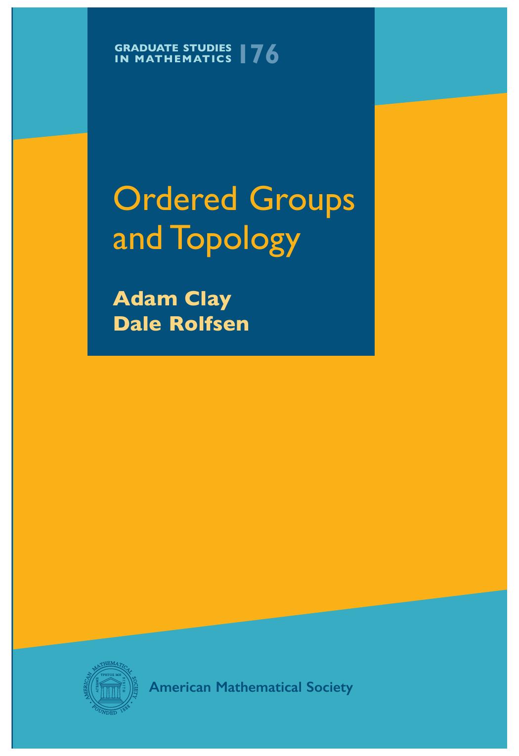 Ordered Groups and Topology