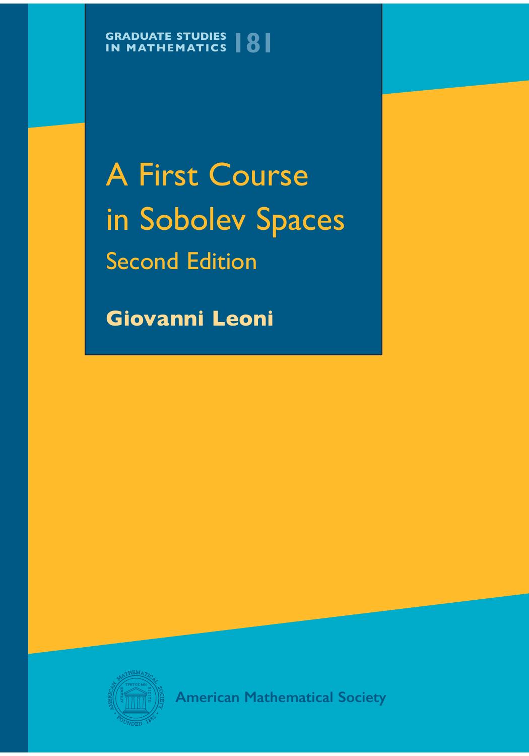 A First Course in Sobolev Spaces