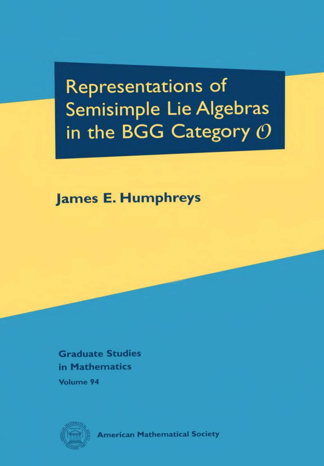 1 VoG55Gds (Graduate Studies in Mathematics,094) Humphreys J.E.