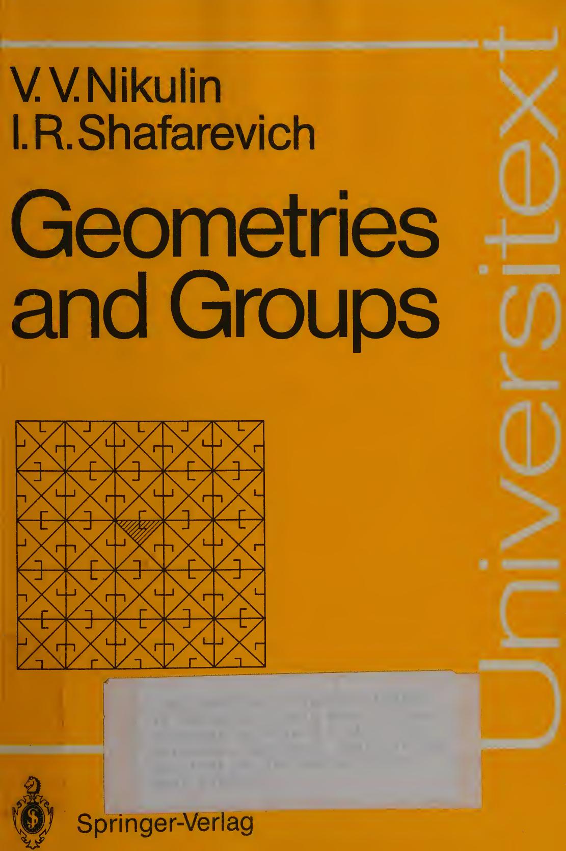 Geometries and groups