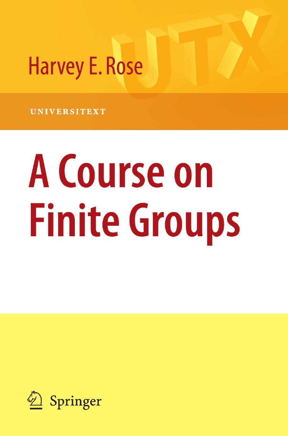 A Course on Finite Groups