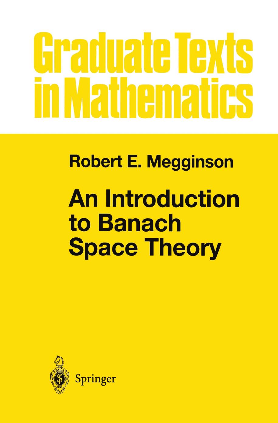 1 4RaPHW9c GTM 183 - ISBN978-1-4612-0603-3 - Robert E. Megginson