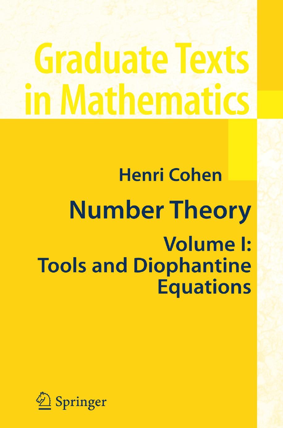 1 GTDZU4Rq GTM 239 - ISBN978-0-387-49923-9 - Henri Cohen - Number Theory