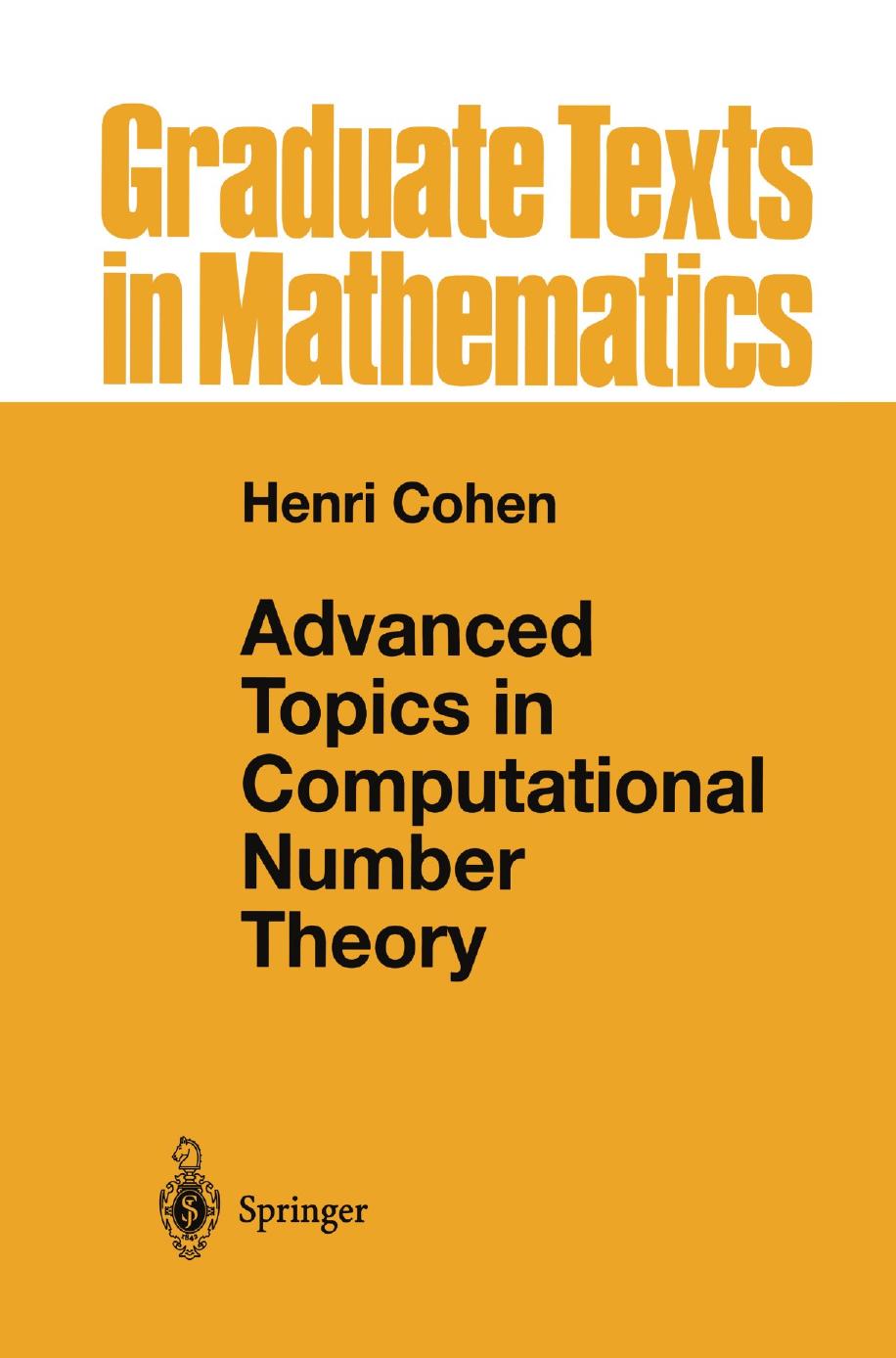 1 P2OoKoTH GTM 193 - ISBN978-1-4419-8489-0 - Henri Cohen