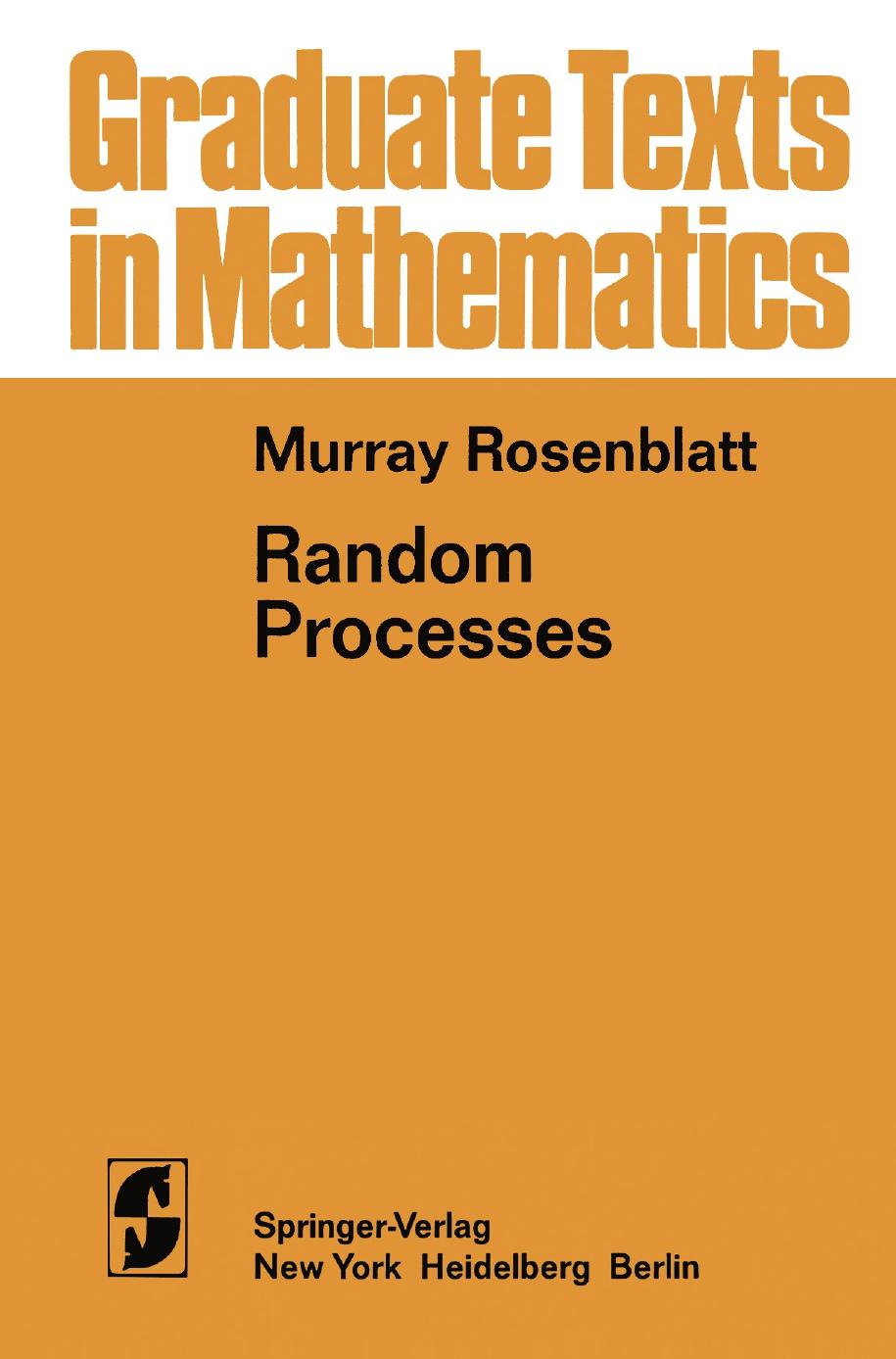 1 qTCGX7pi GTM 017 - ISBN978-1-4612-9852-6 - M. Rosenblatt