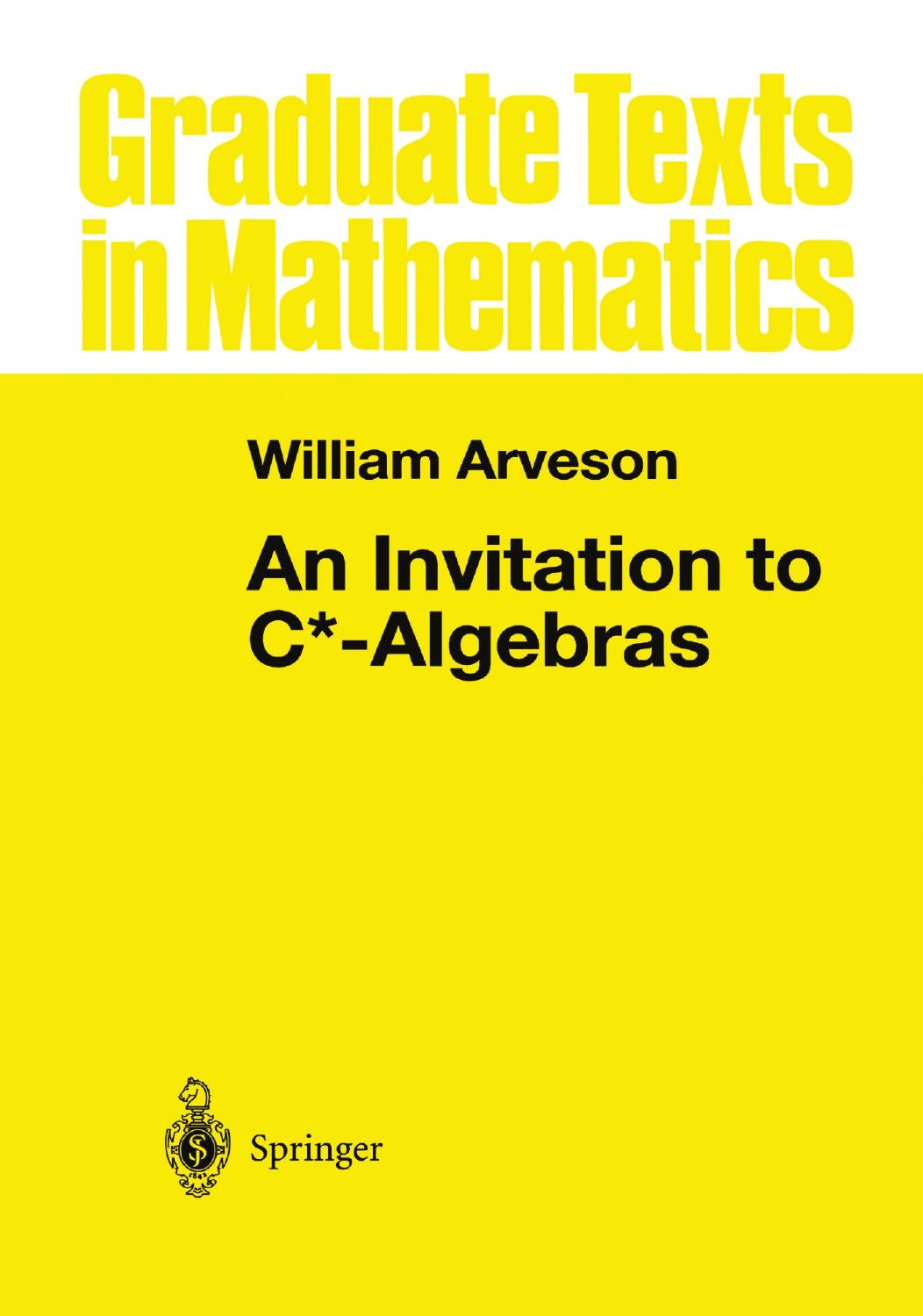 1 sDpmD8y7 GTM 039 - ISBN978-1-4612-6371-5 - William Arveson