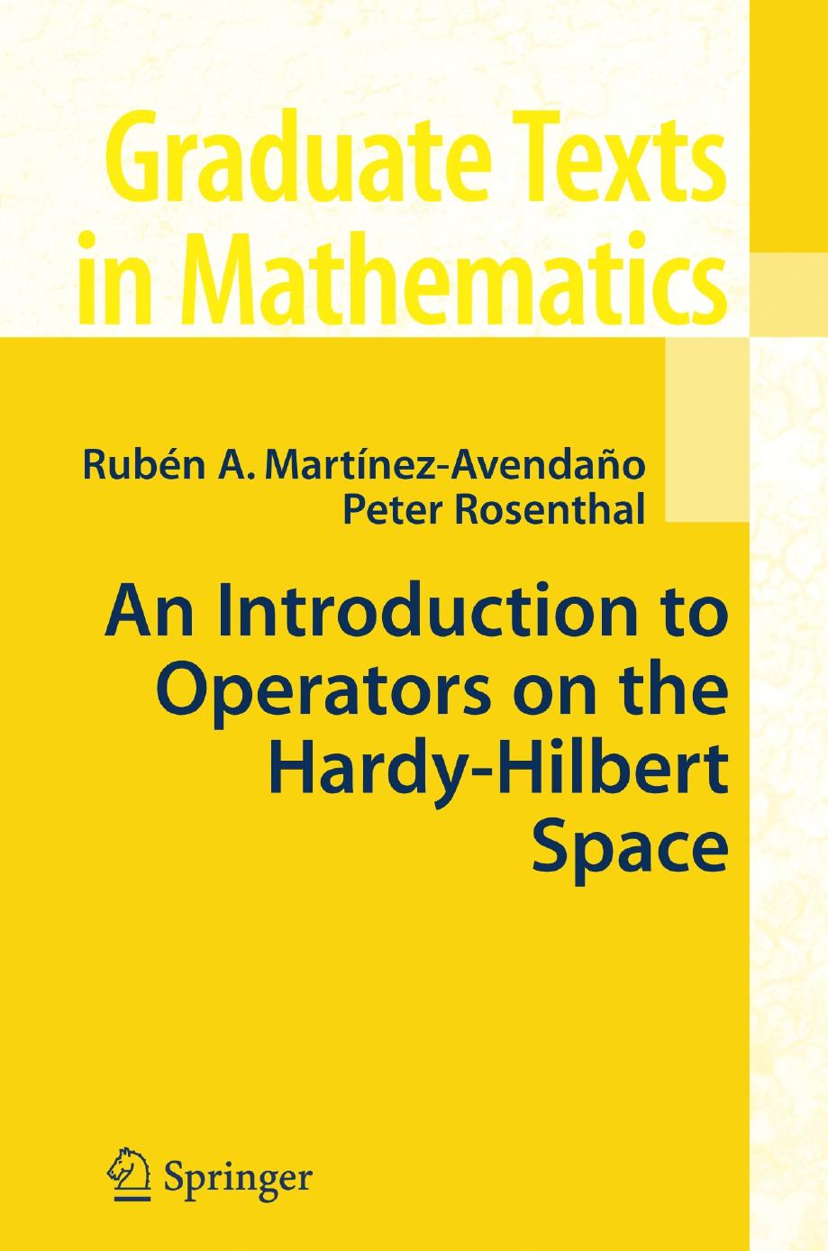 1 shNl4hZO GTM 237 - ISBN978-0-387-35418-7 - Rubén A. Martínez-Avendaño, Peter Rosenthal