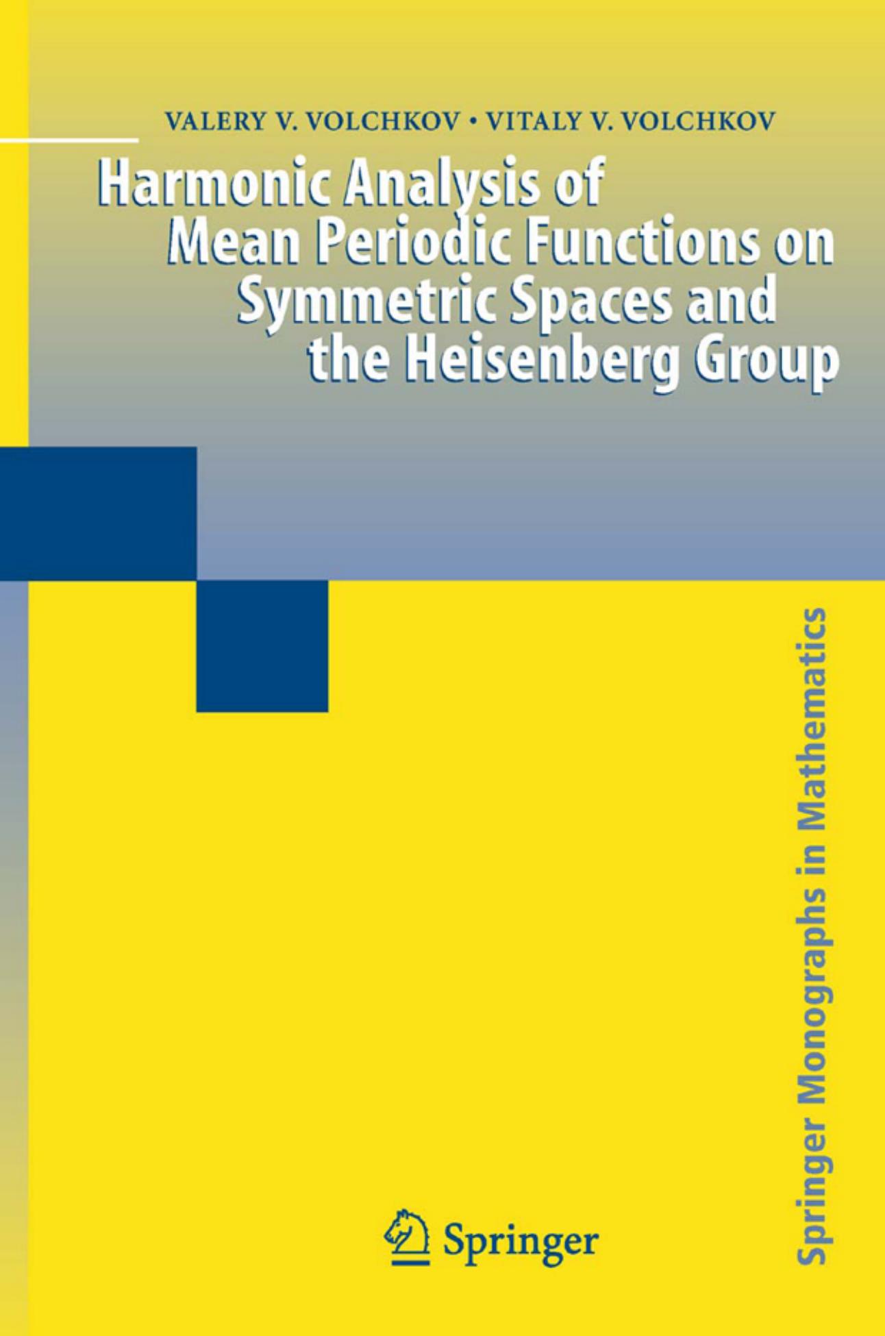 1 Kb23INr6 (Springer monographs in mathematics) Prof. Valery V. Volchkov, Prof. Vitaly V. Volchkov (auth.)