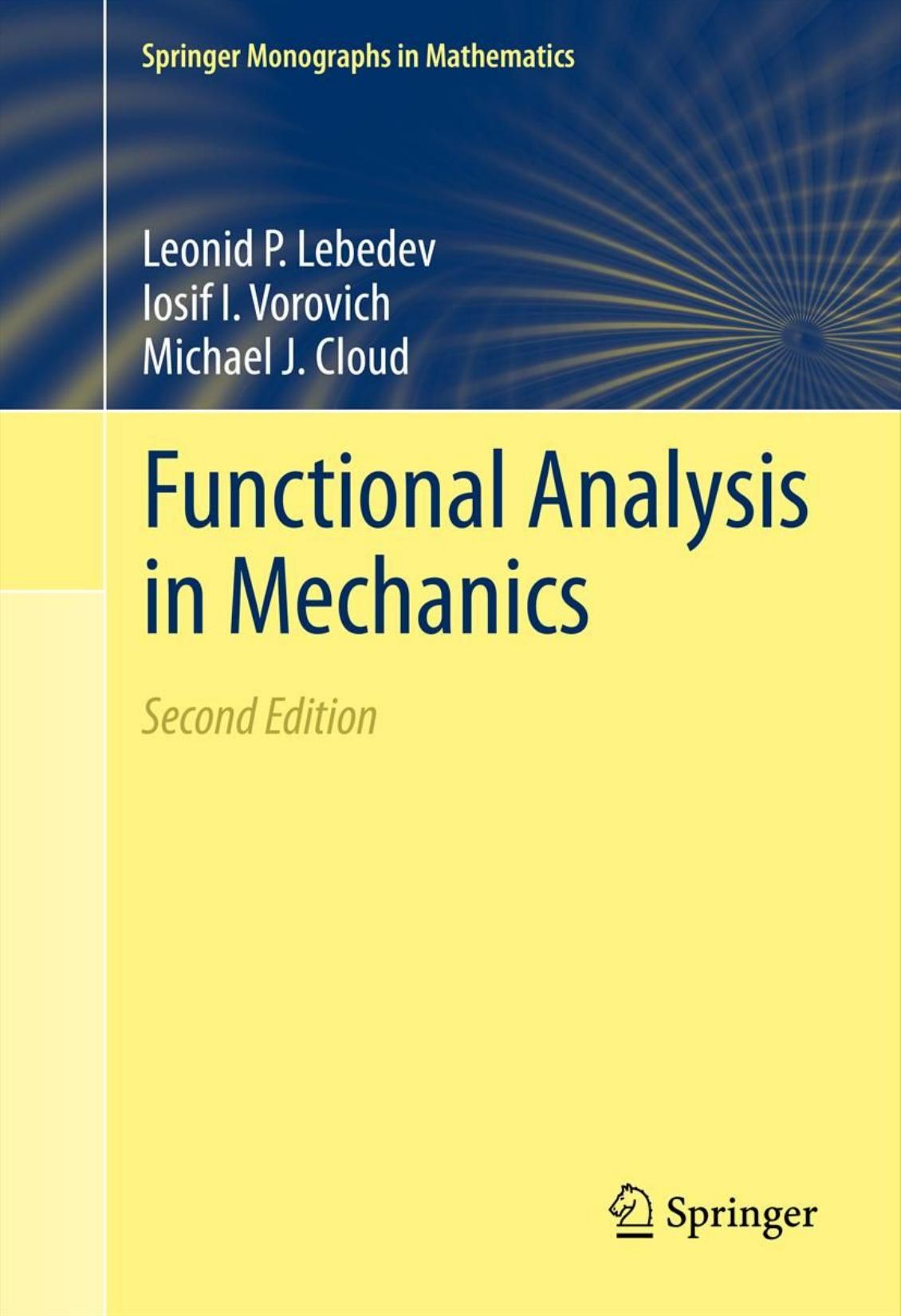 1 vFKgG1AU (Springer monographs in mathematics) L  P Lebedev  I  I Vorovich  Michael J Cloud