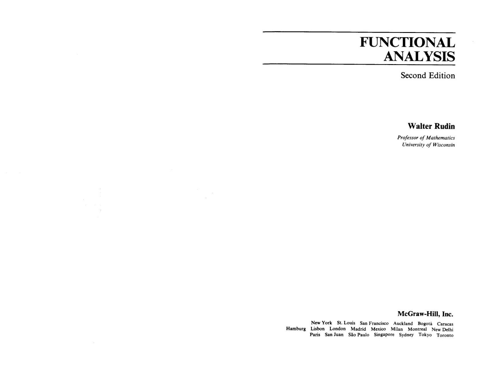 1_tRhIRDmY_Functional Analysis_Rudin W.