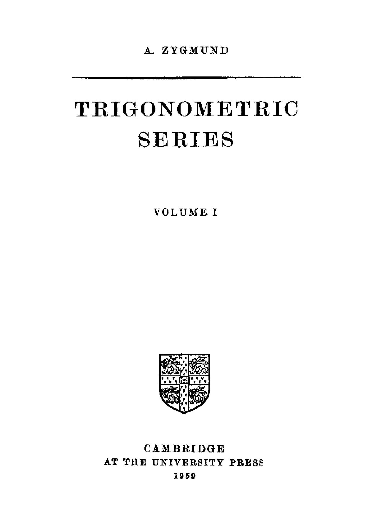 1_MOC5k5z6_Trigonometric Series(Zygmund)