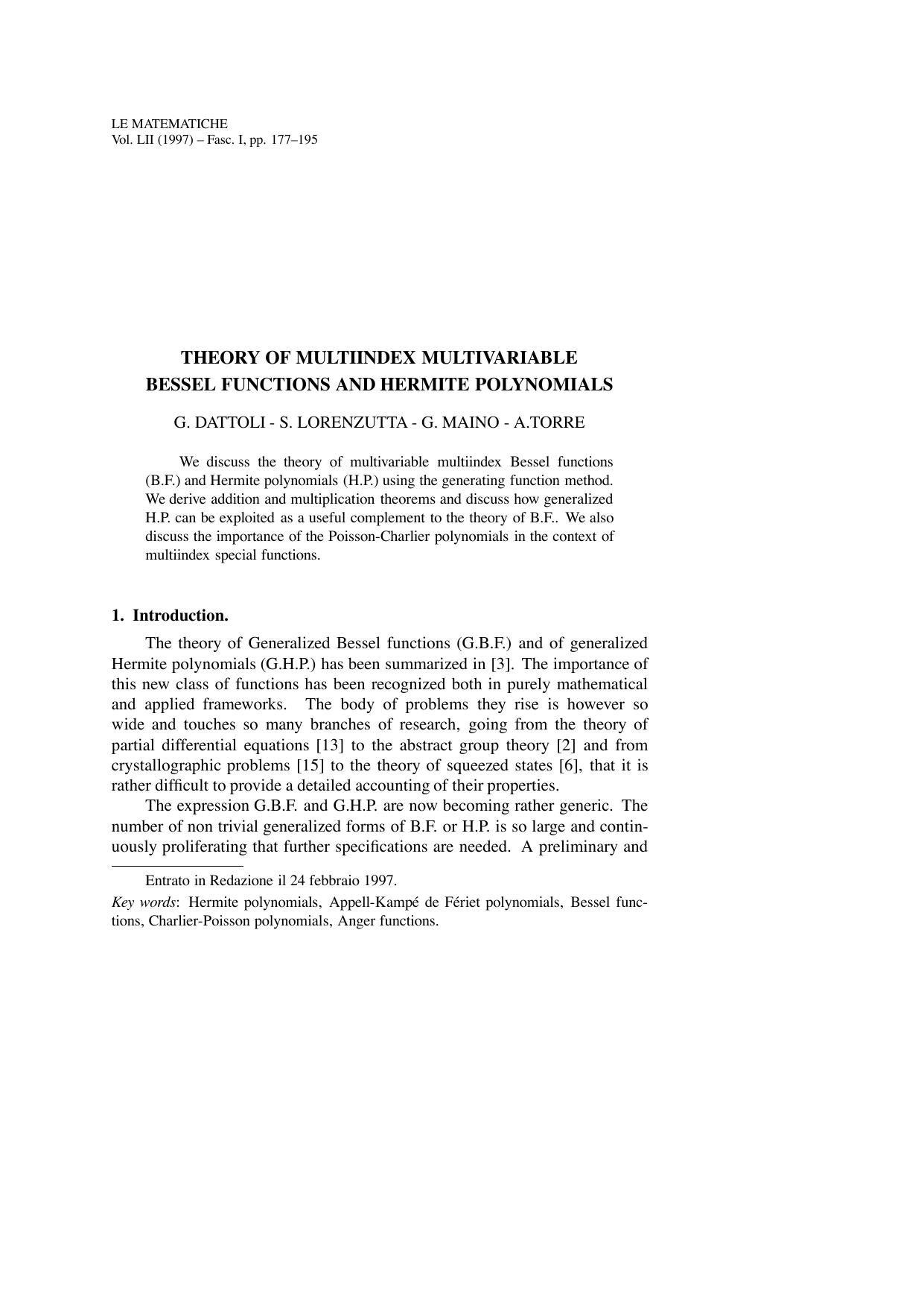 1_yoPUaIs0_Theory of Multivariable Bessel functions and Hermite  Polynomials POLYNOMIALS