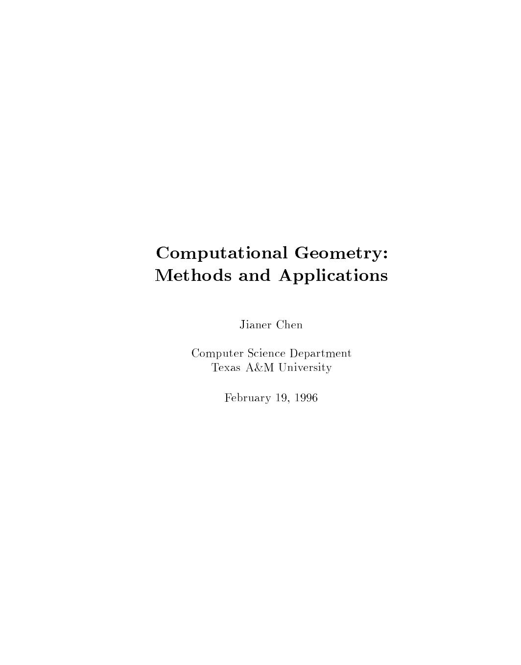 1_UOCaXYme_Computational Geometry Methods And Applications - chen