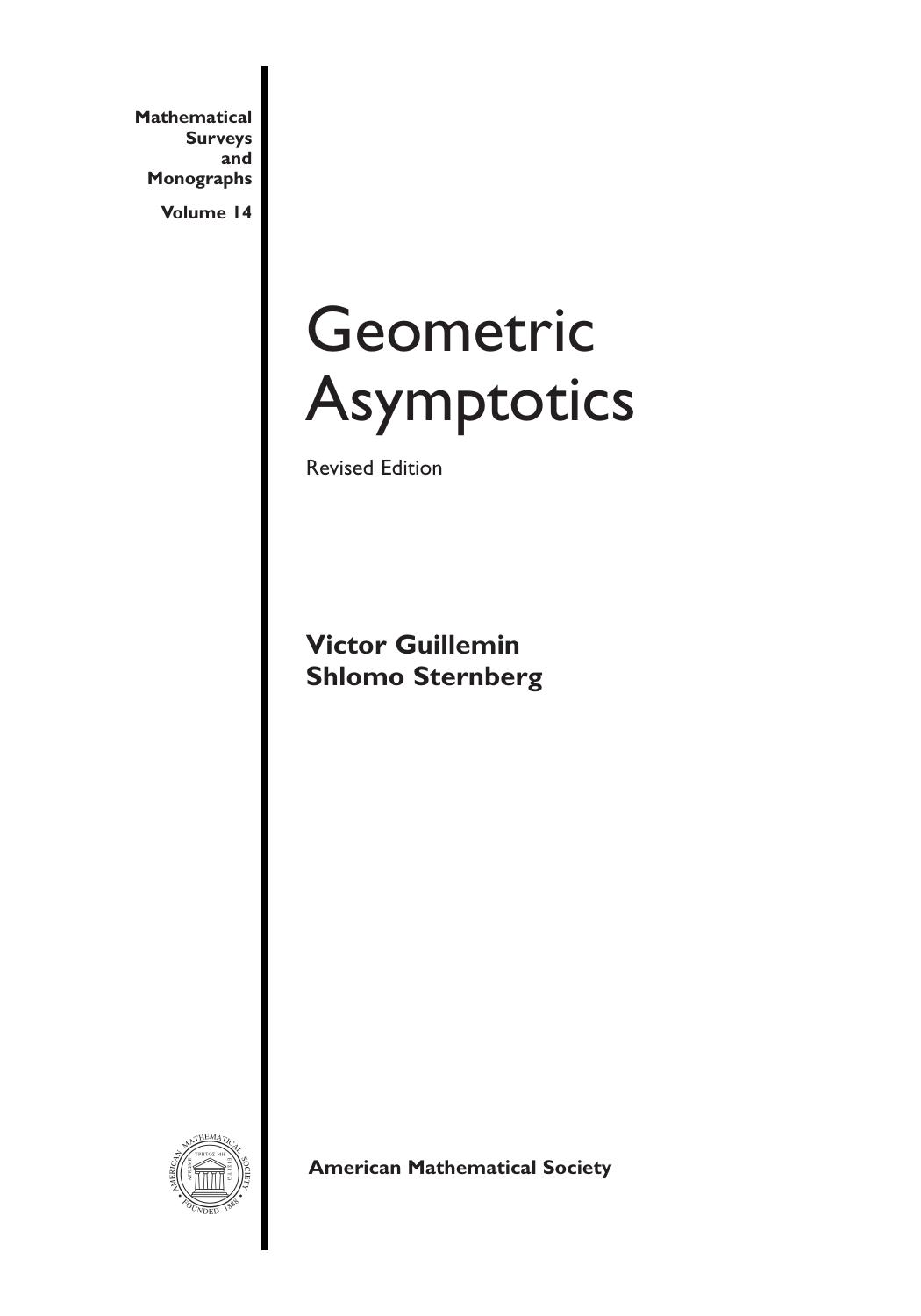 1_FRYNdOwd_Geometry Asymptotics - Guillemin,Sternberg