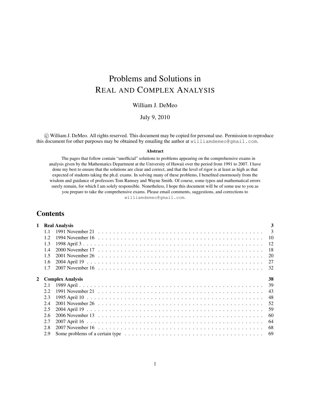 1_SIOrwfqe_Problems and Solutions in REAL AND COMPLEX ANALYSIS (William J. DeMeo) (Z-Library)