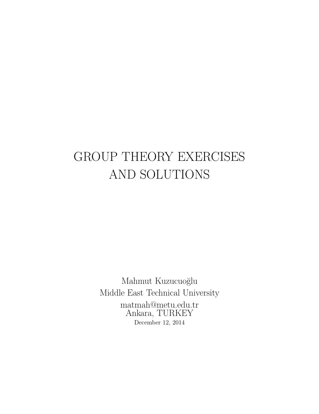 1_hoRfCe8u_GROUP THEORY EXERCISES AND SOLUTIONS