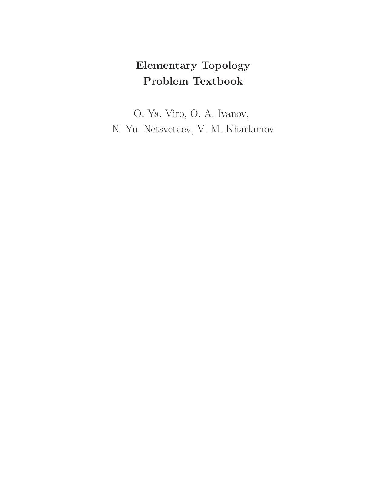 1_AnRN6lbi_Elementary Topology Problem Textbook