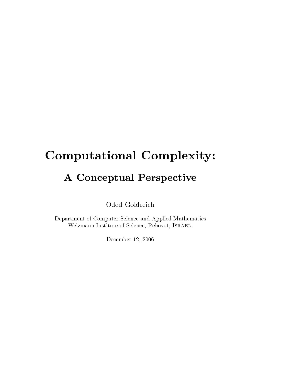 1_aNtycyNT_Computational Complexity A Conceptual Perspective - Oded Goldreich