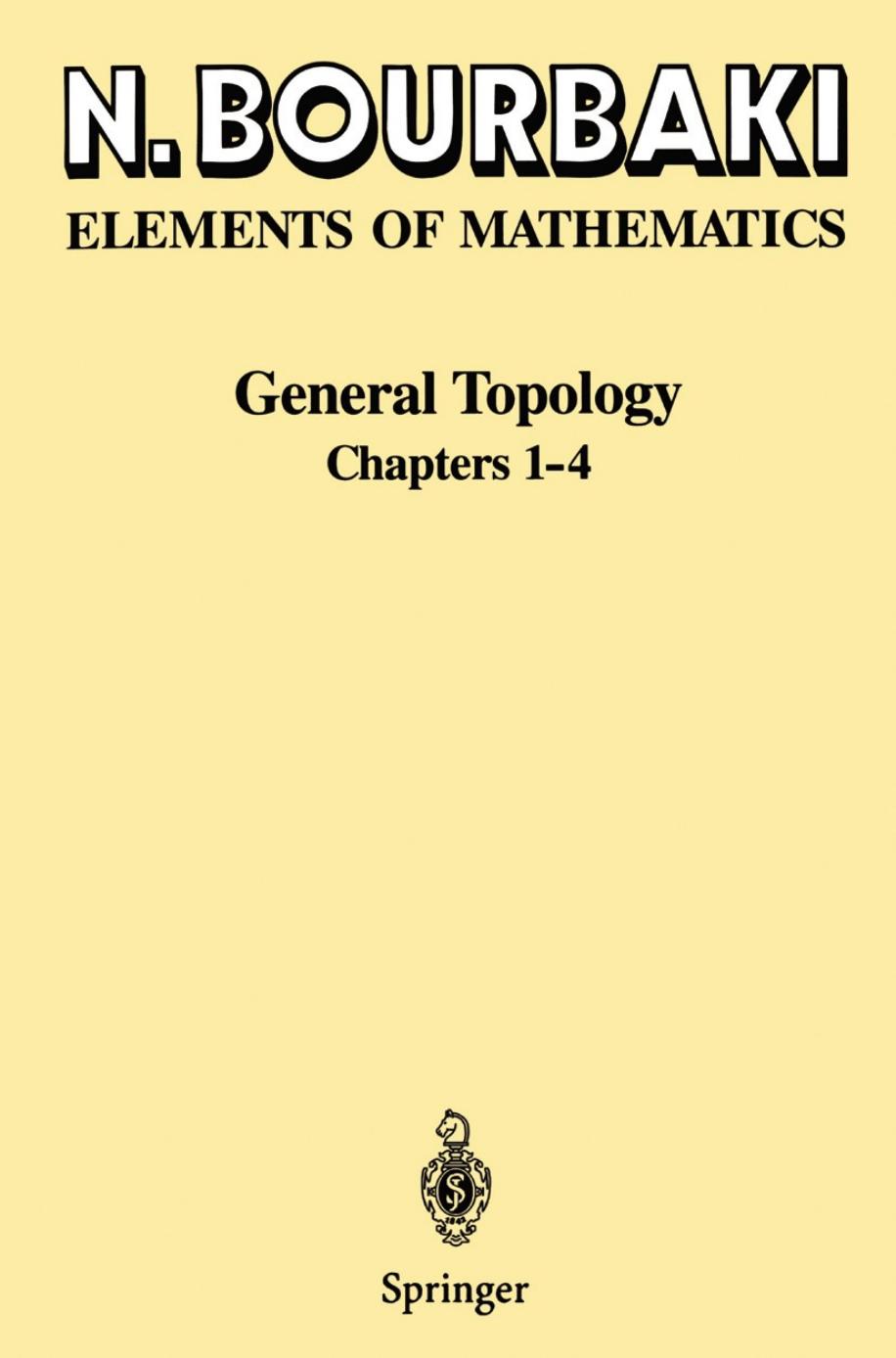 Bourbaki GeneralTopology 1