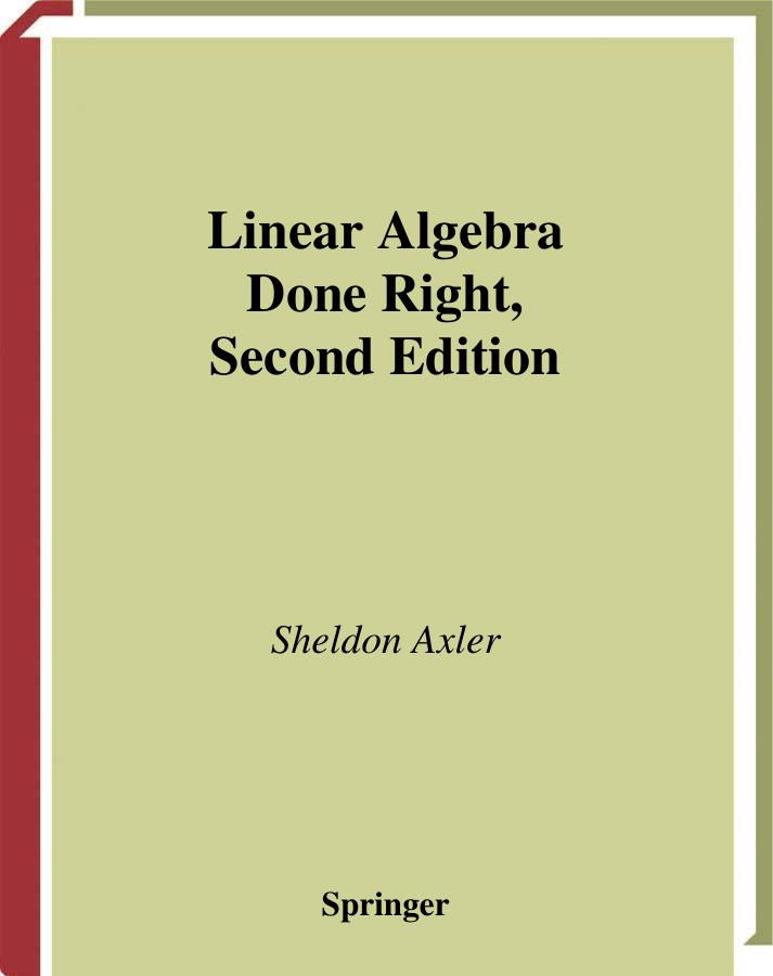 1_agOeZwRo_UTM Axler.S.-.Linear.Algebra.done.right.-.Springer.1997.2ed