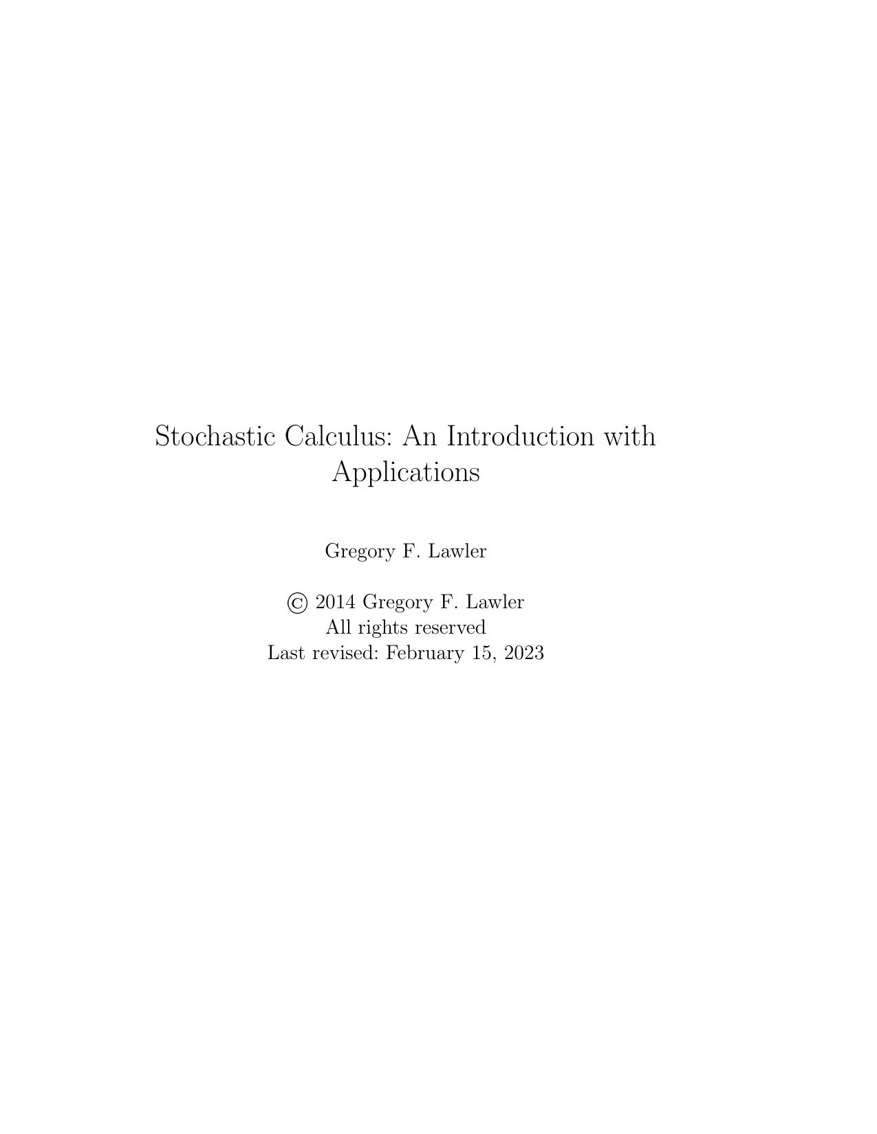 1_3BNKoIwP_Stochastic Calculus - an introduction with applications