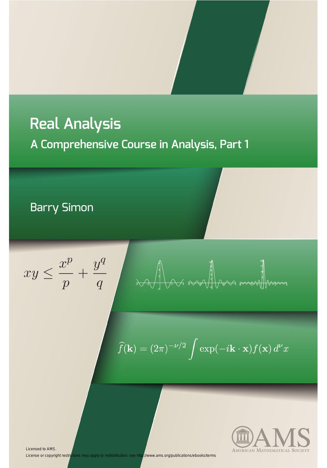 1_dQ1rLRkc_Real Analysis. A Comprehensive Course in Analys... (Z-Library)