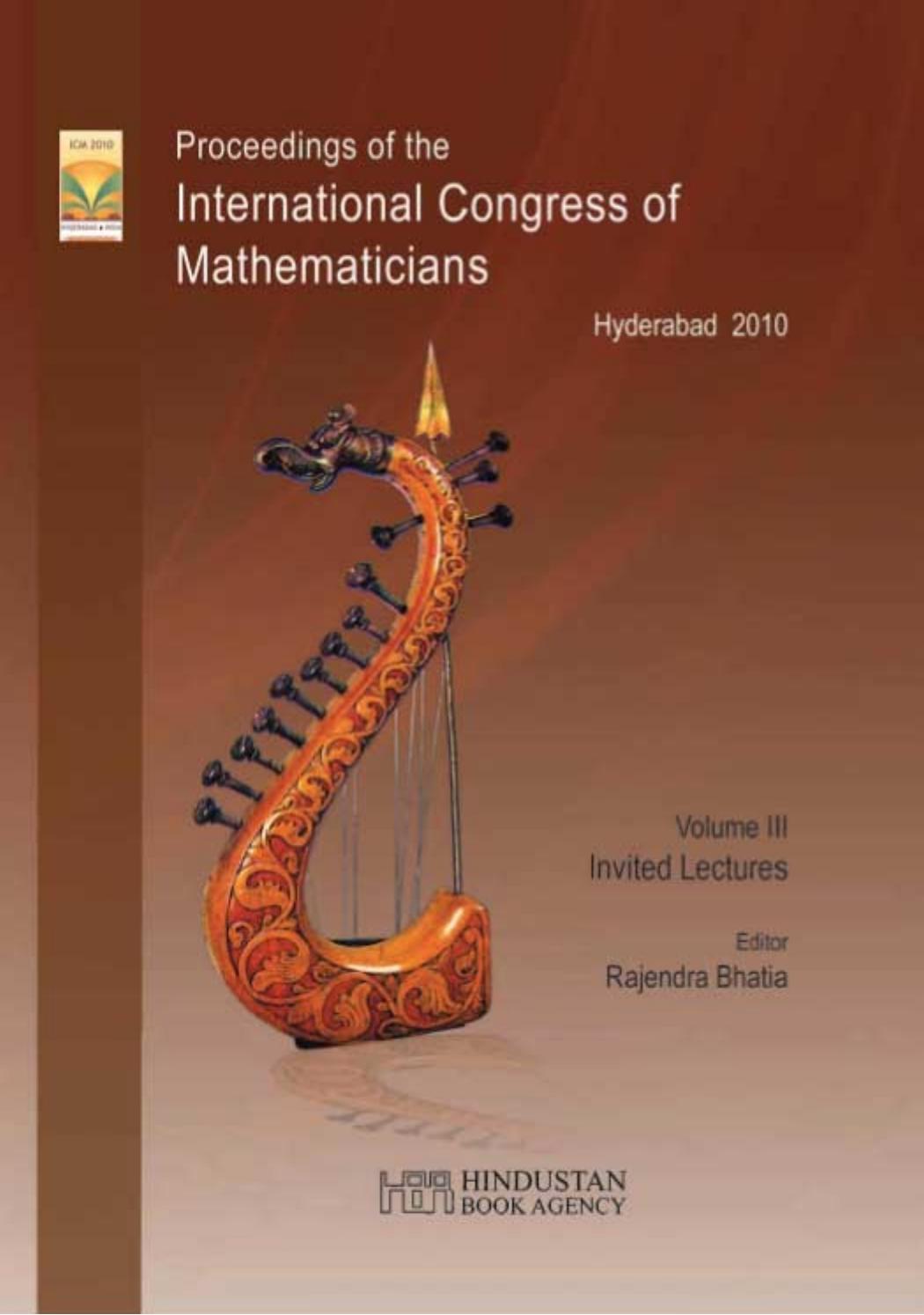 1_BJQlB6Gd_Rajendra Bhatia, Arup Pal, G. Rangarajan, V. Srinivas, M. Vanninathan - Proceedings of The International Congress of Mathematicians 2010 (ICM 2010)_ Vol. III  -World Scientific Publishing Company (201