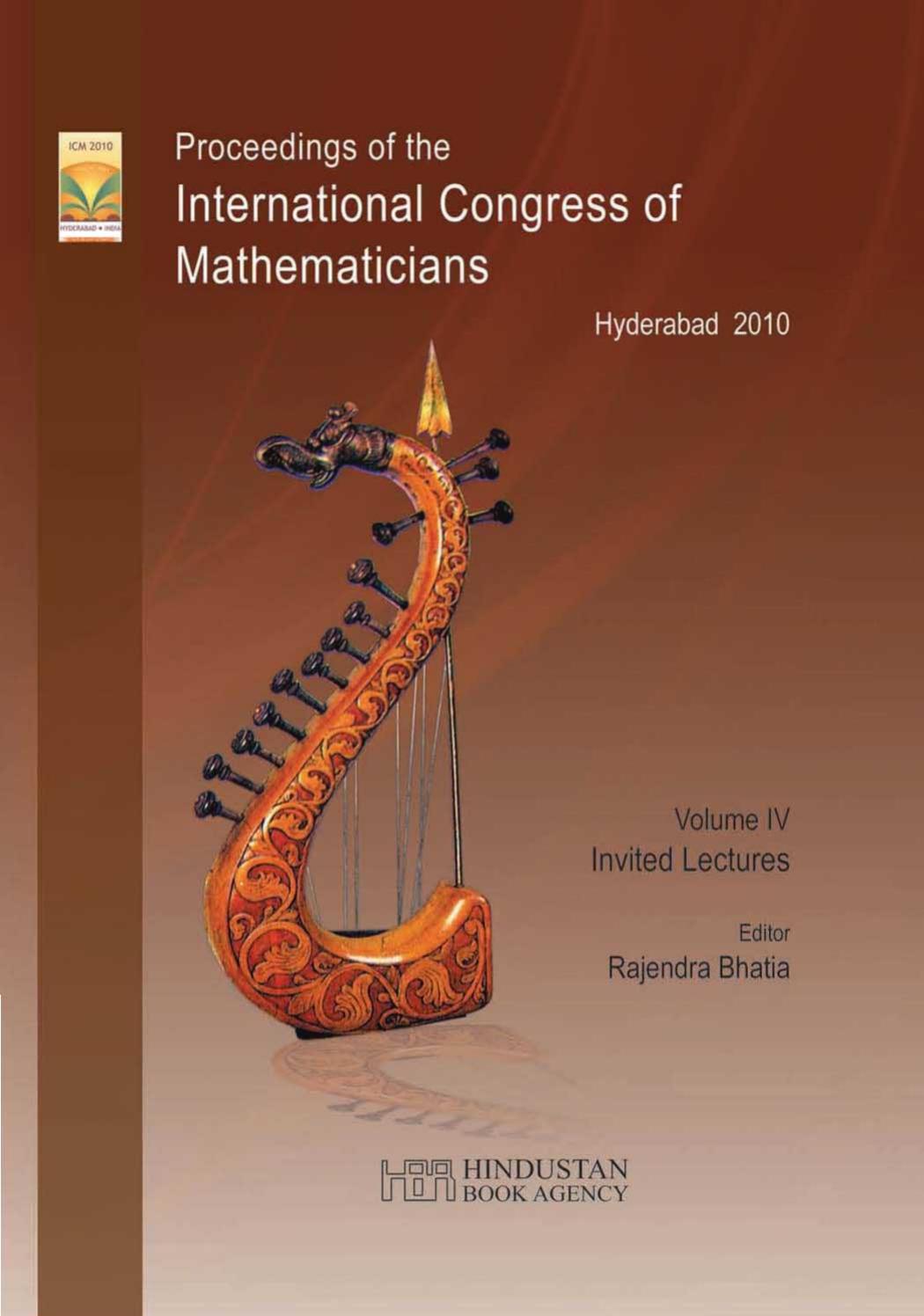 1_7JG5GiLu_Rajendra Bhatia, Arup Pal, G. Rangarajan, V. Srinivas, M. Vanninathan - Proceedings of The International Congress of Mathematicians 2010 (ICM 2010)_ Vol. IV  -World Scientific Publishing Company (2011