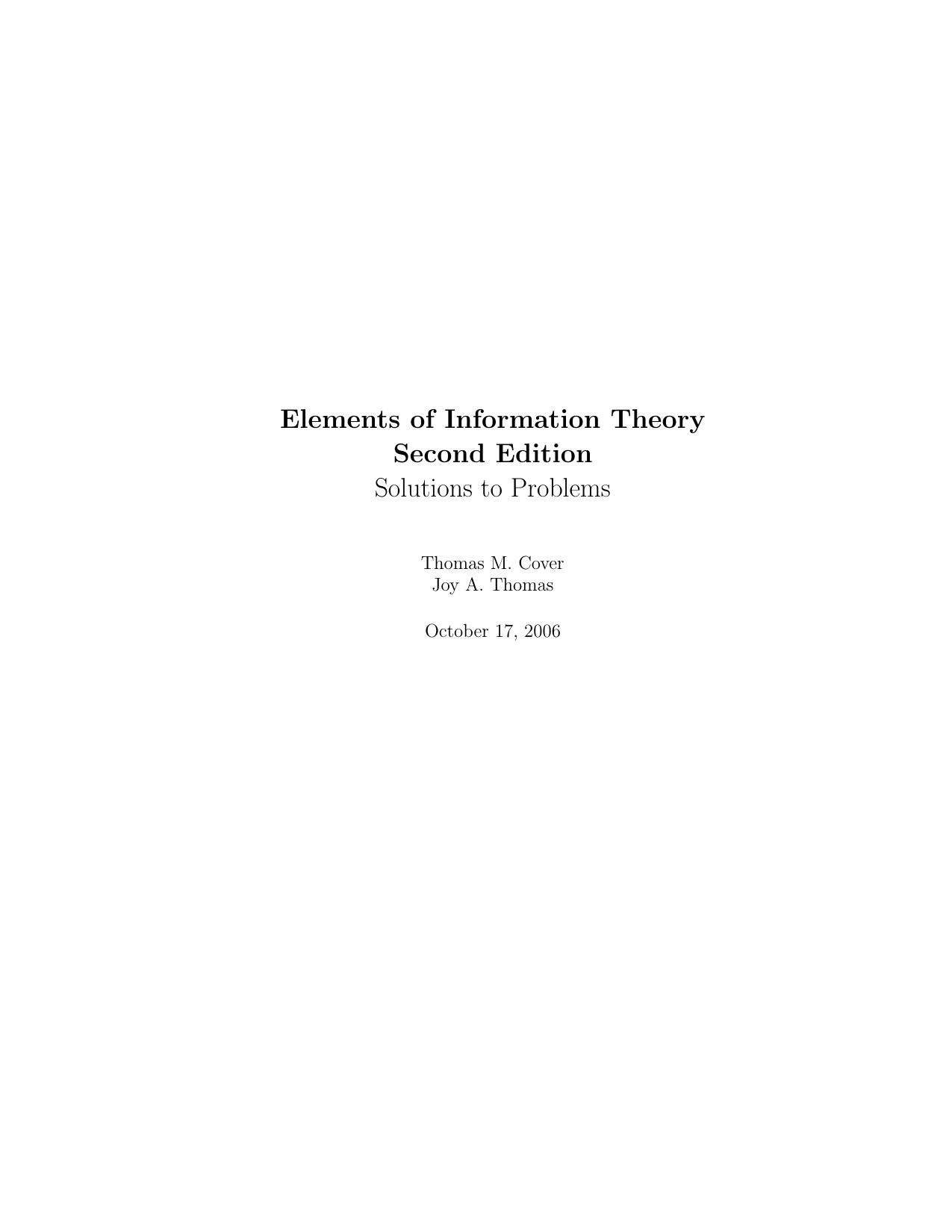 1_chyZGZIt_信息论基础答案2ed(不完整)-Thomas-Elements of Information Theory solution