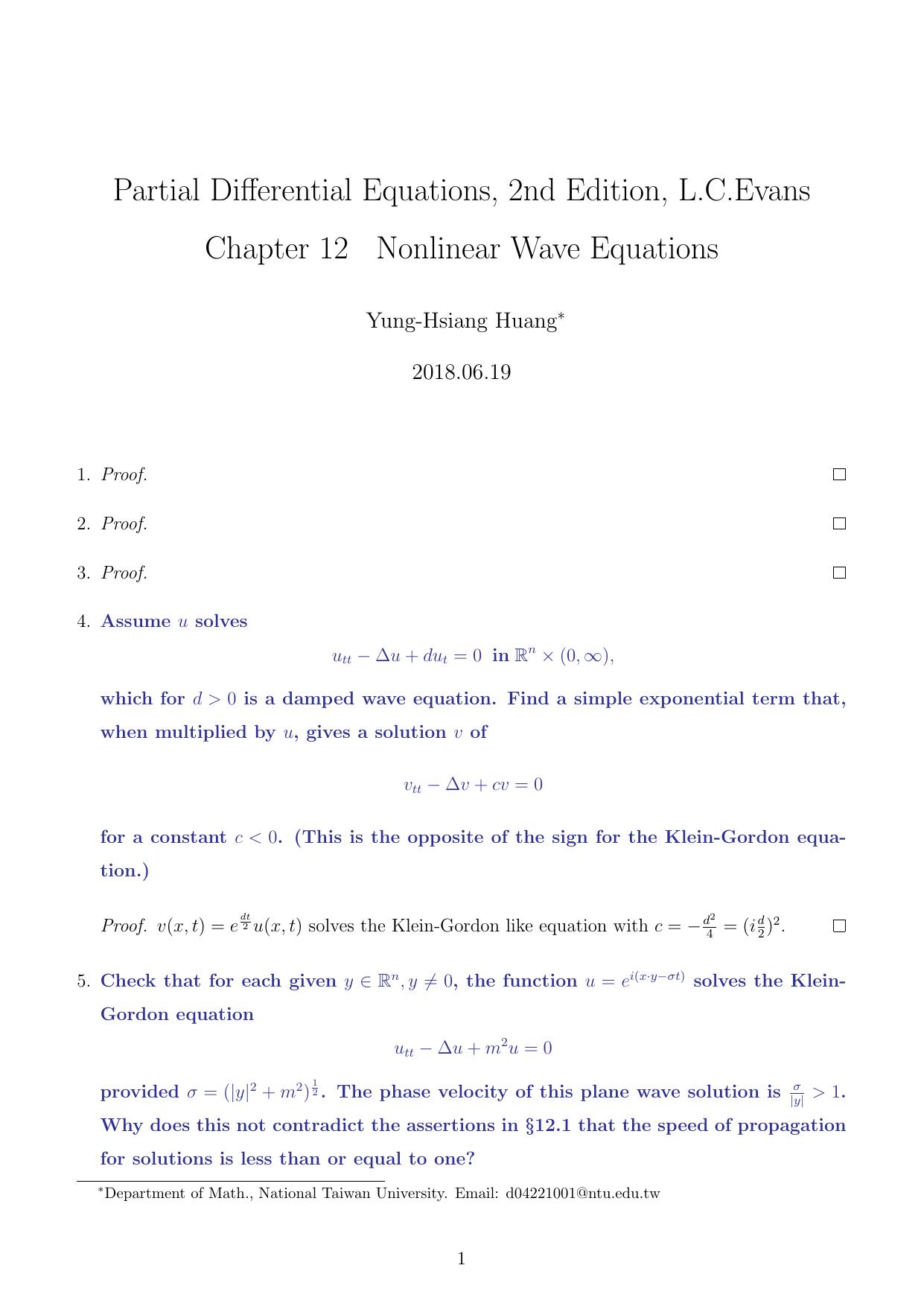 1_4GZryfEY_Evans PDE Solution Chapter 12 Nonlinear Wave Equations