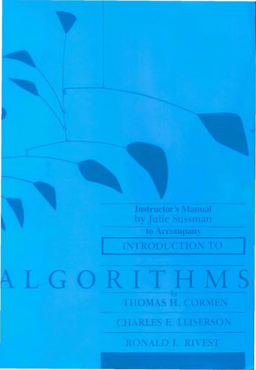 1_4KzdVRRl_算法导论官方手册Instructor's Manual to Accompany Introduction to Algorithms 1ed