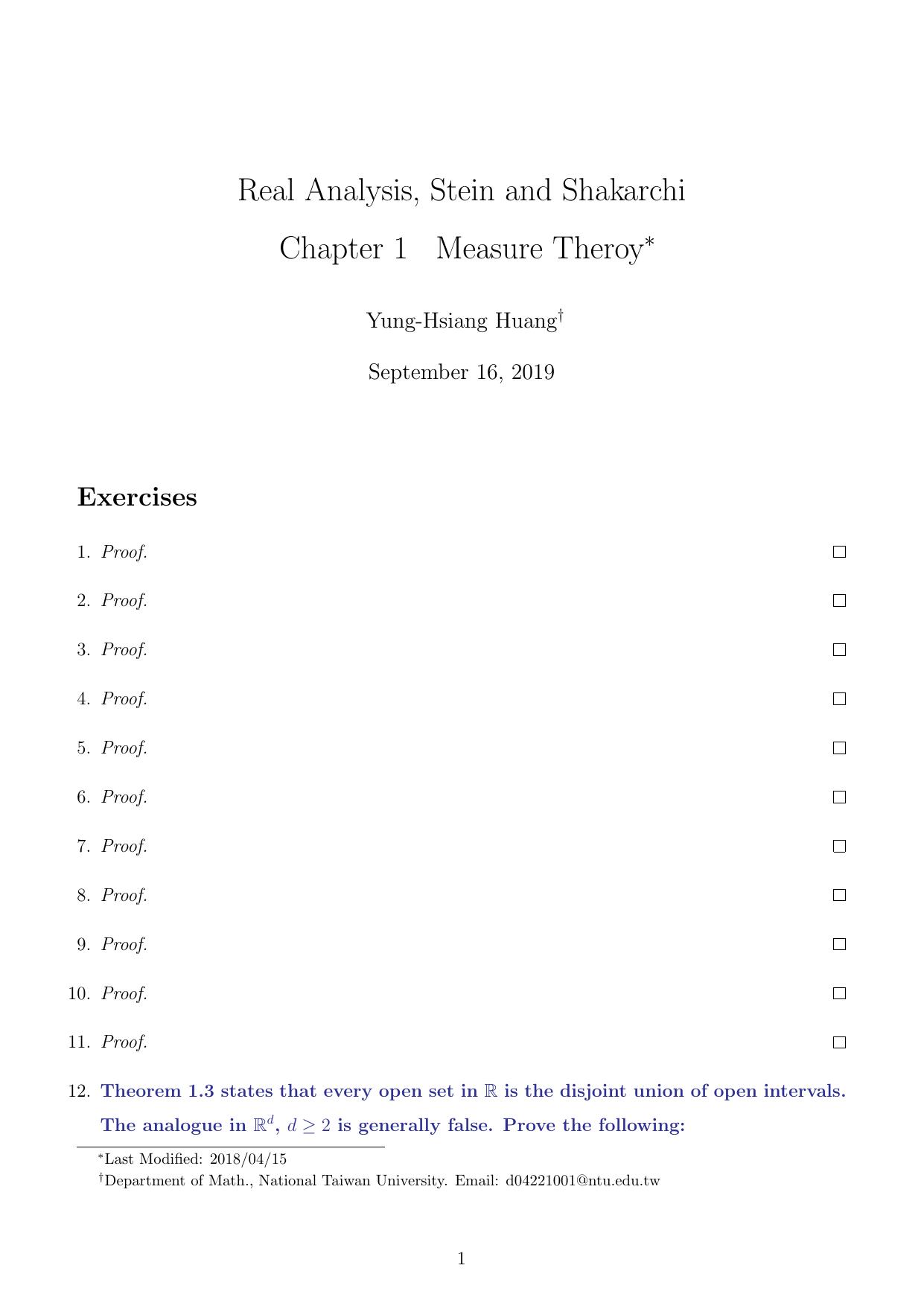 1_2SyMg2eb_Stein-Shakarchi Real Analysis Solution Chapter 1 Measure Theory