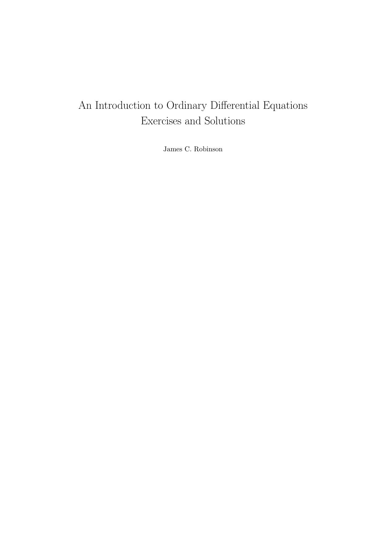 1_MJewlLX7_An introduction to ordinary differential equations (Robinson J.C.)solution