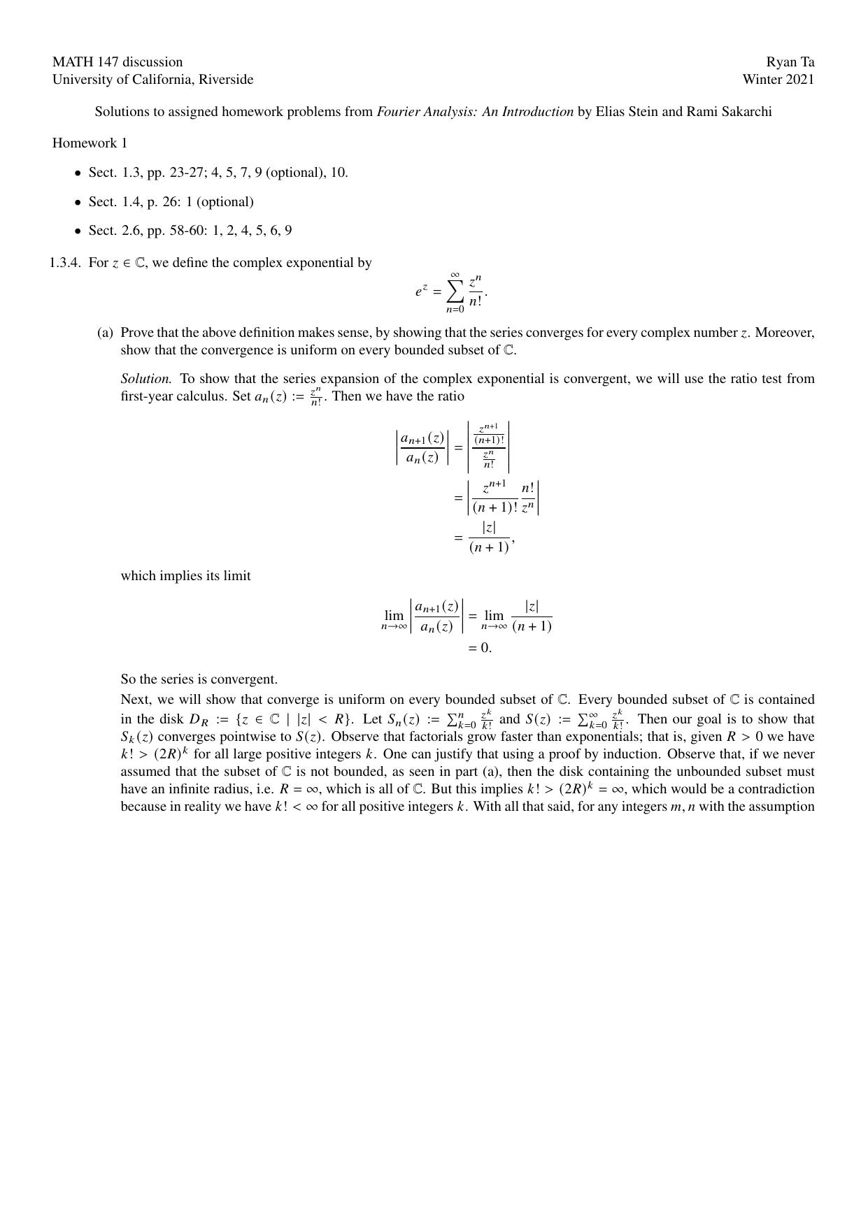 1_YewfoXCo_Stein复分析答案Complex Analysis-solution-by Ryan Ta