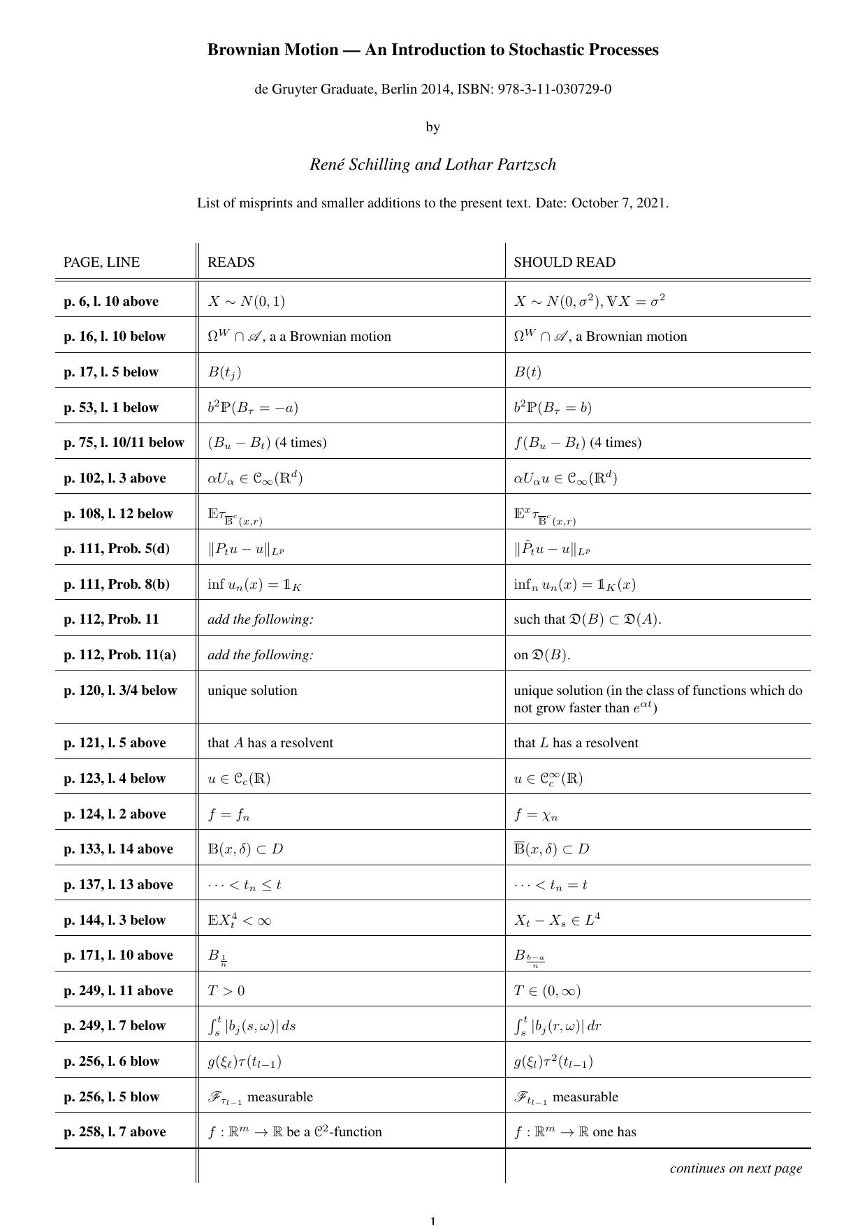 1_WKffVP1P_Brownian Motion-An Introduction to Stochastic Processes-misprints-2ed