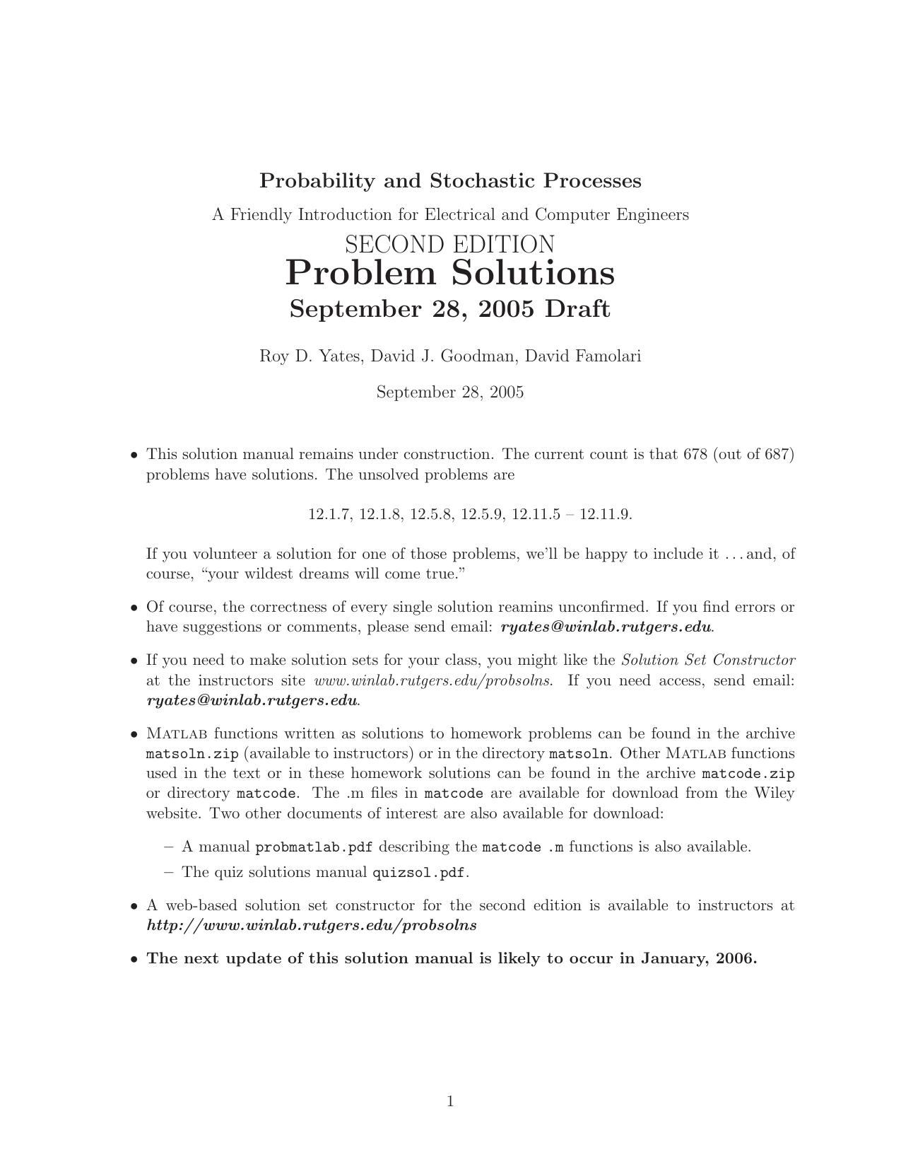 1_S4gkneYY_Probability and Stochastic Processes A Friendly Introduction for Electrical and Computer Engineers  (solution manual) (Roy D. Yates, David Goodman) (Z-Library)