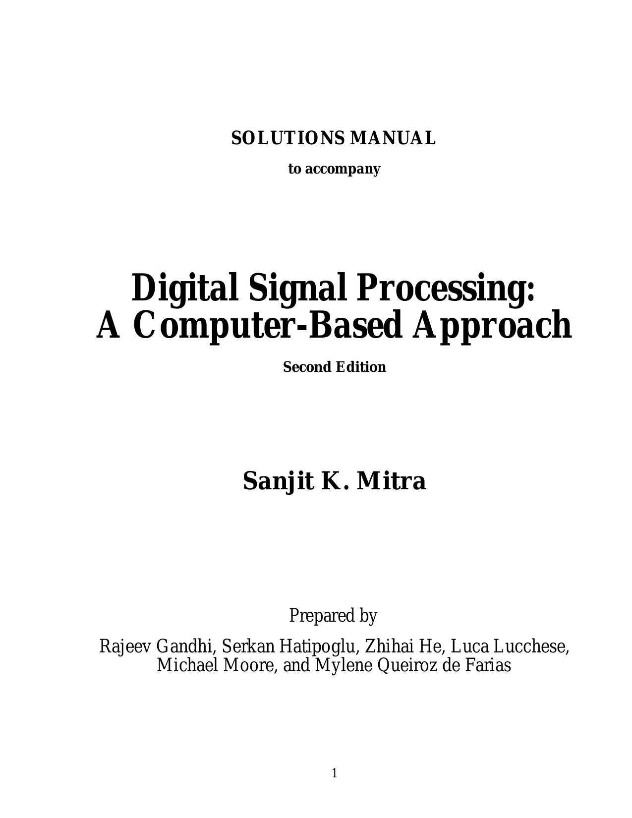 1_650Gylog_数字信号处理答案2rd-Sanjit K. Mitra-Digital Signal Processing A Computer-Based Approach Solutions