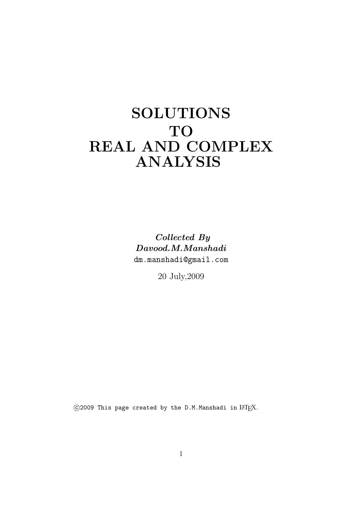 1_DyOCIGHO_华章数学14实分析与复分析答案Rudin-Real and Complex Analysis-solution-by Davood.M.Manshadi