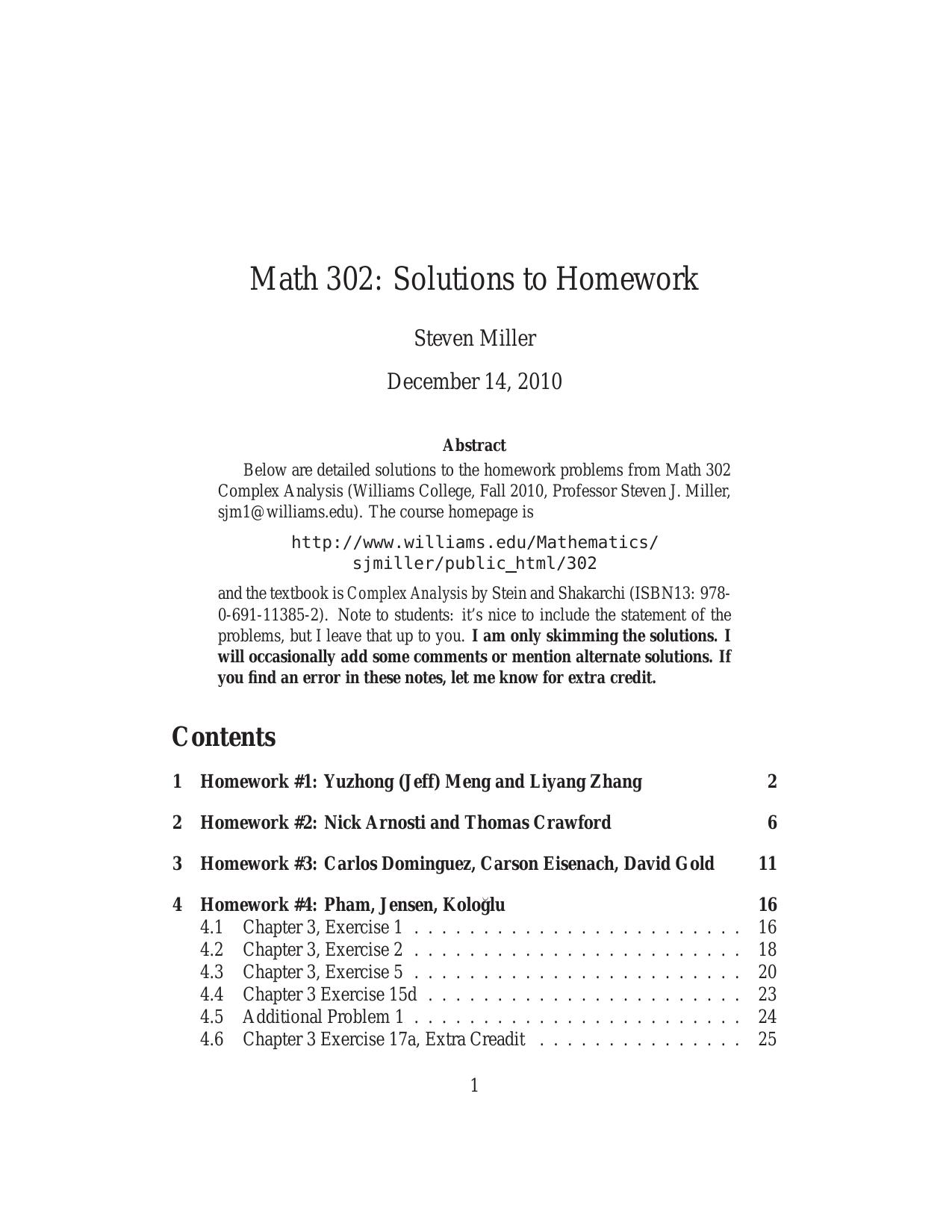 1_MRUtY37L_Stein复分析答案Complex Analysis-solution-by Steven Miller