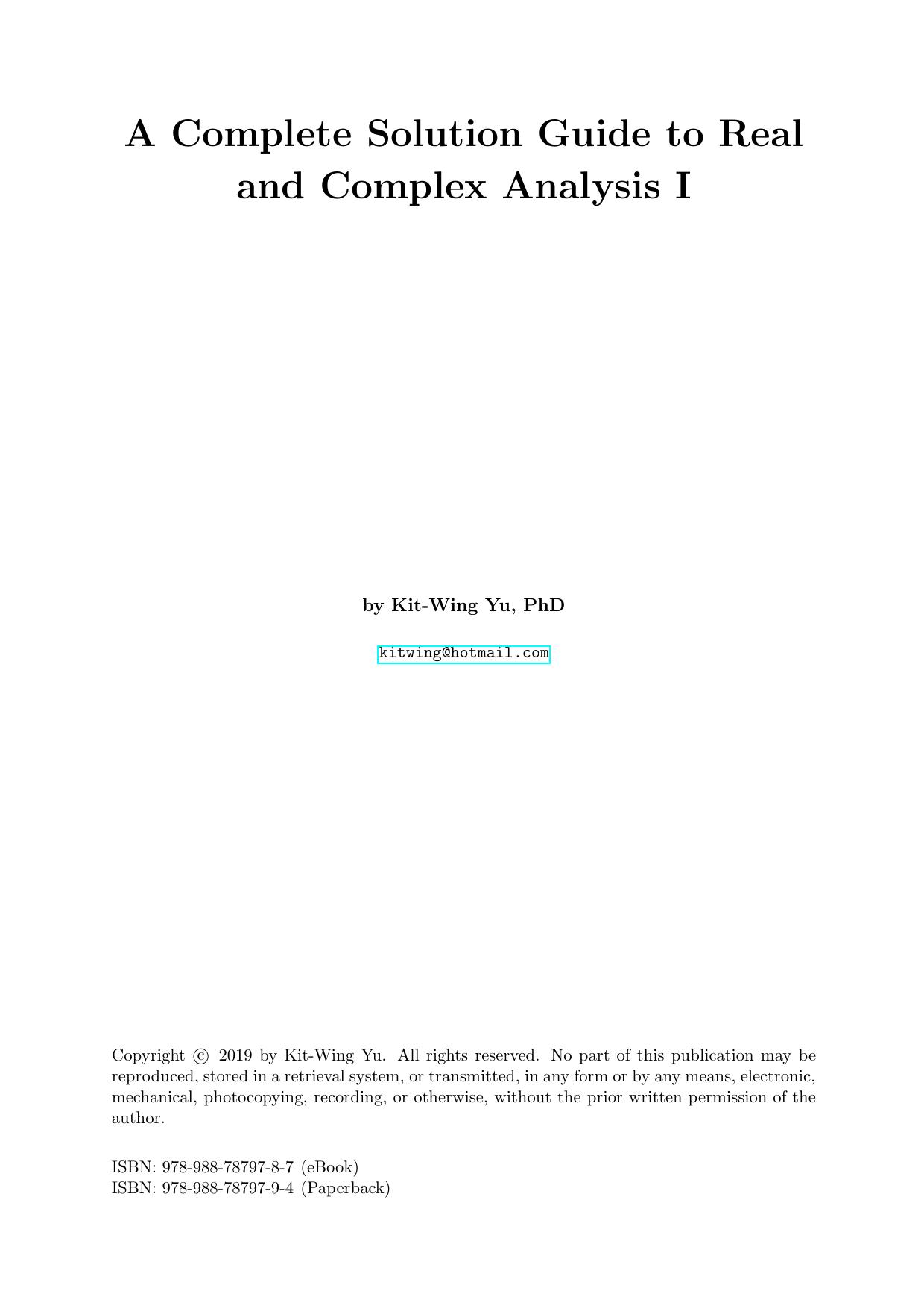 1_gVnoKhDj_华章数学14实分析与复分析答案Rudin-Real and Complex Analysis-solution-by Kit-Wing Yu