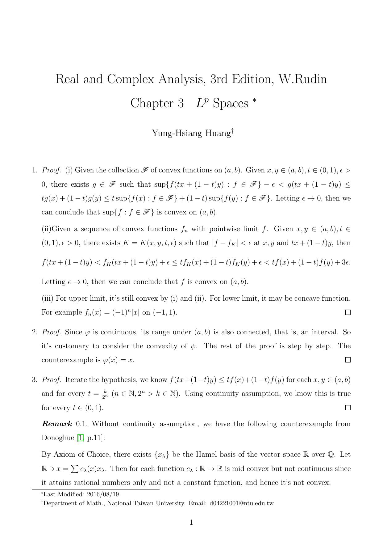 1_UsrdSmfC_Rudin Real and Complex Analysis Chapter 3 Lp-Spaces