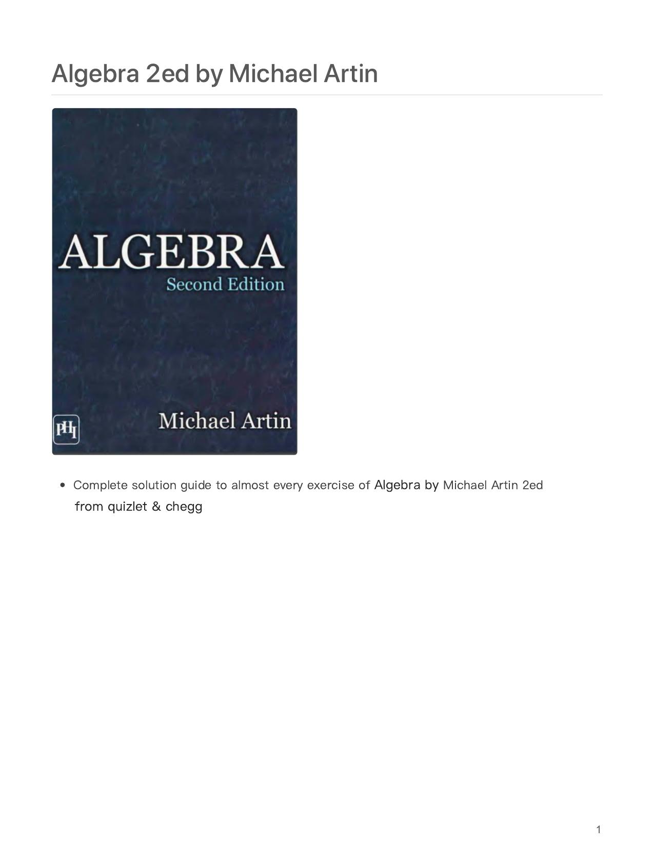 1_qEjLPpH9_华章数学55代数答案Michael Artin-Algebra-solution