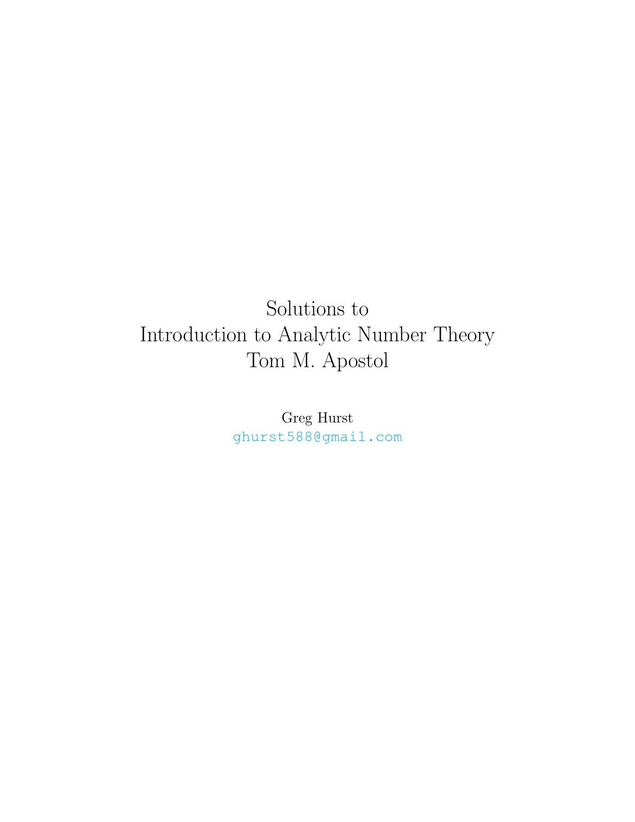 1_2l1lELiW_Introduction to Analytic Number Theory by Tom M. Apostol solution