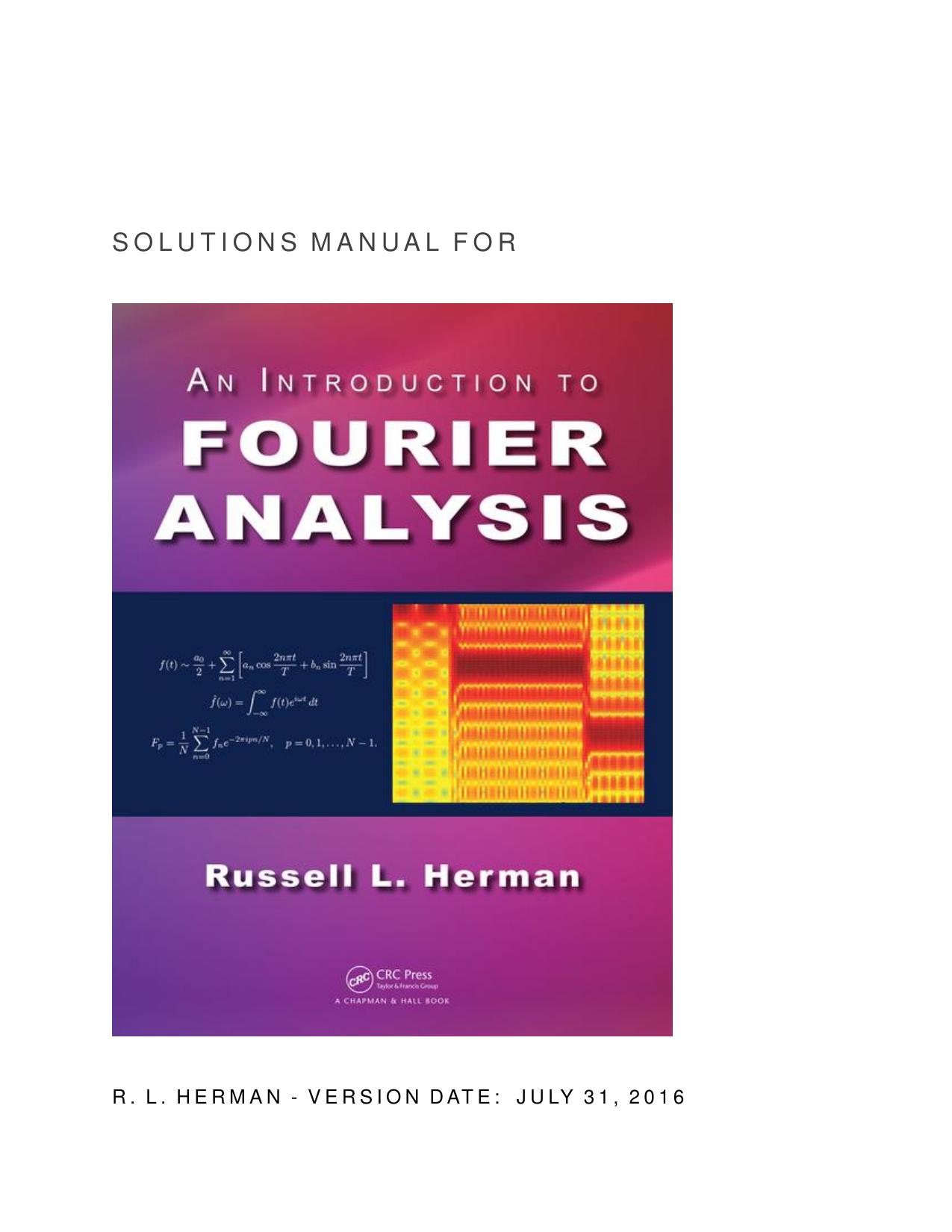 1_Kdl3mc8w_An Introduction To Fourier Analysis-Russell Herman-solution