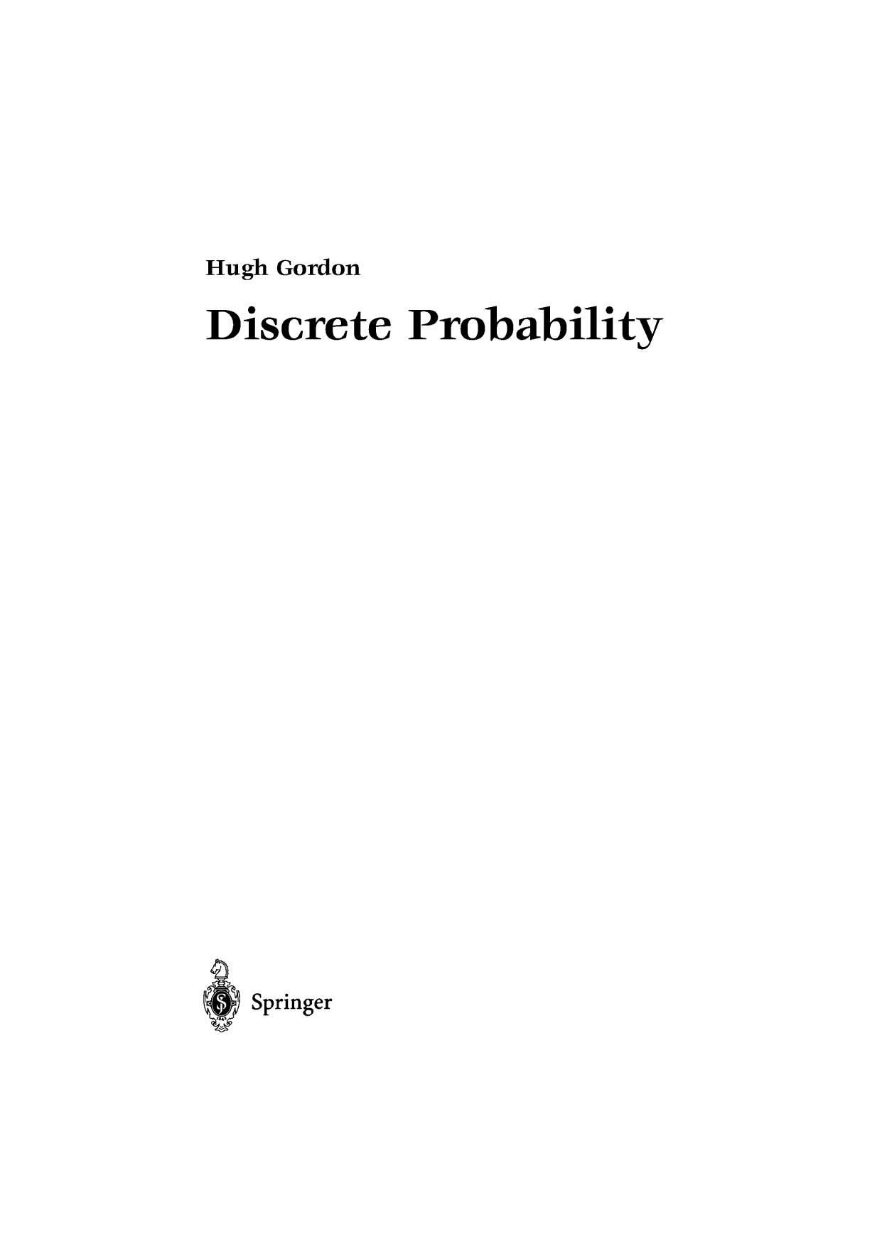 1 34Vo9eio 76、UTM Gordon H. Discrete probability (1997)