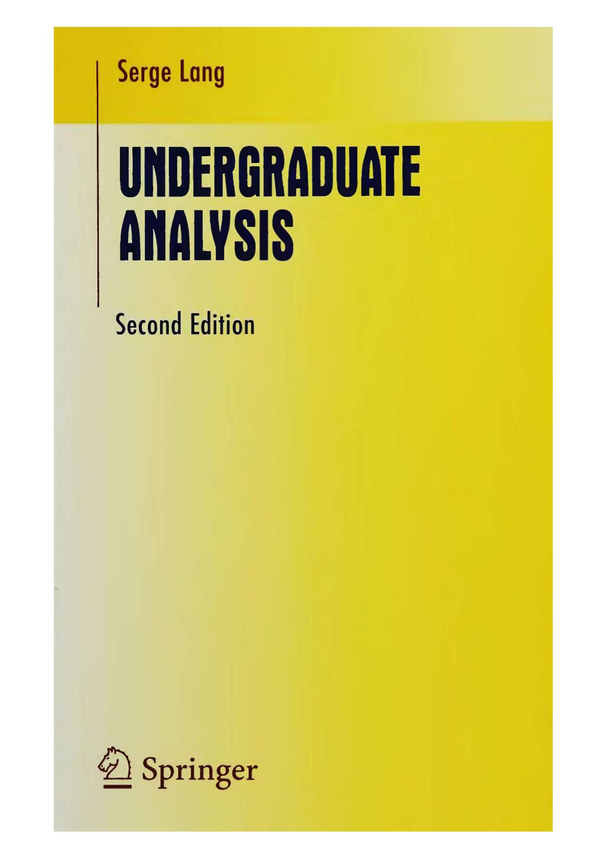 1 iuj7nonD 79、UTM Undergraduate Analysis--Lang  S.  ISBN 978-0-387-94841-6  2004